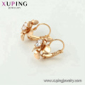 96013 Xuping joyas moda aretes de aros de las mujeres de color oro sintético CZ 18K